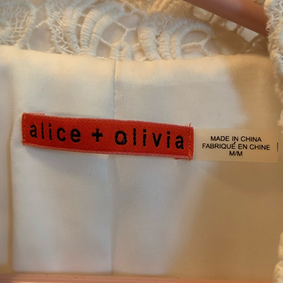 Alice+Olivia Cream Lace Jacket NWT Size M - Picture 5 of 9
